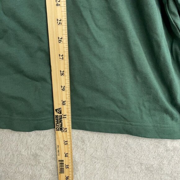 NWOT Lands' End Men's XXL Long Sleeve Green Mock Neck T-Shirt Cotton - Picture 3 of 8